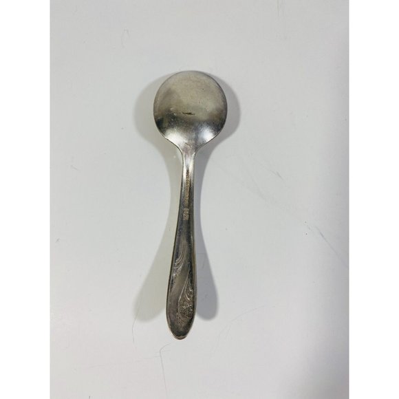 Holmes & Edwards Baby Spoon Romance Pattern 1952 Silver Plate IS Deep 4” - Picture 4 of 7